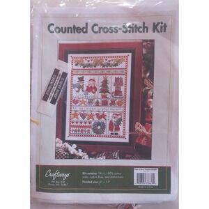 Bright And Merry Christmas Sampler Craftways Counted Cross Stitch Kit #563128